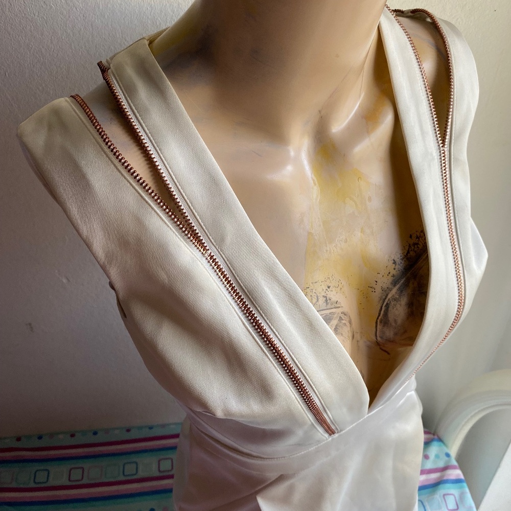 StyleStalker white satin Hollywood Hills Dress midi